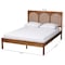 Baxton Studio Blossom Classic and Traditional Ash Walnut Finished Wood and Rattan King Size Platform Bed 236-12770-ZORO - alternate 7